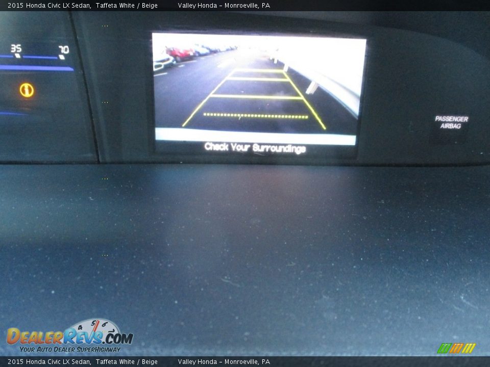 2015 Honda Civic LX Sedan Taffeta White / Beige Photo #16