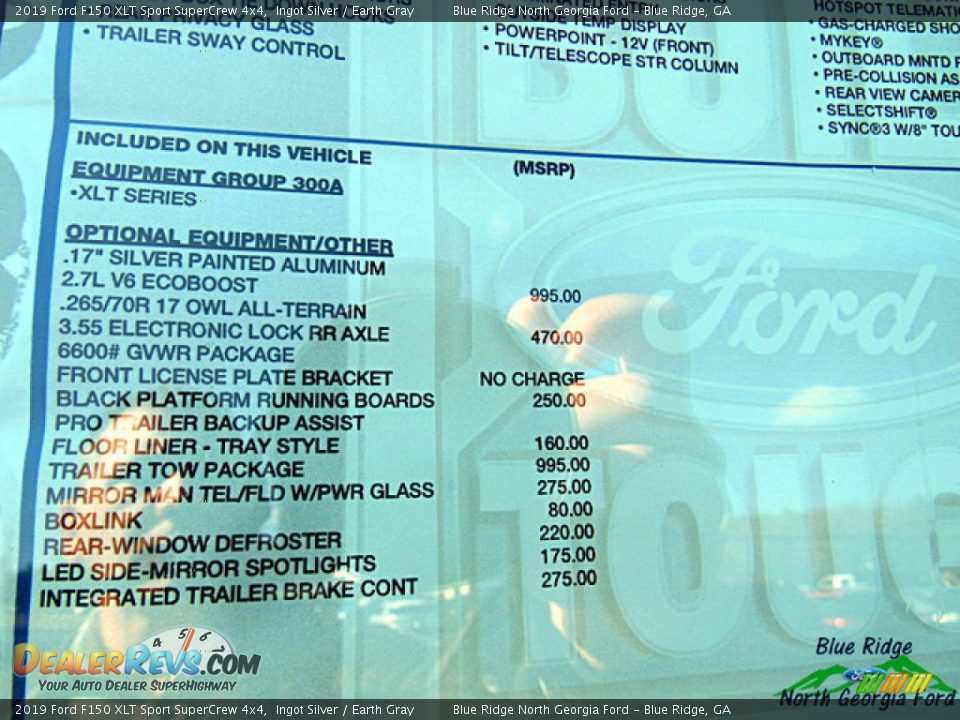 2019 Ford F150 XLT Sport SuperCrew 4x4 Ingot Silver / Earth Gray Photo #25