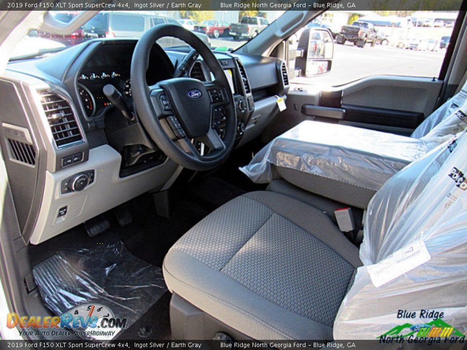 2019 Ford F150 XLT Sport SuperCrew 4x4 Ingot Silver / Earth Gray Photo #27