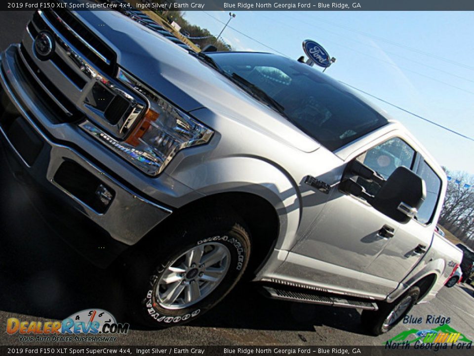 2019 Ford F150 XLT Sport SuperCrew 4x4 Ingot Silver / Earth Gray Photo #30