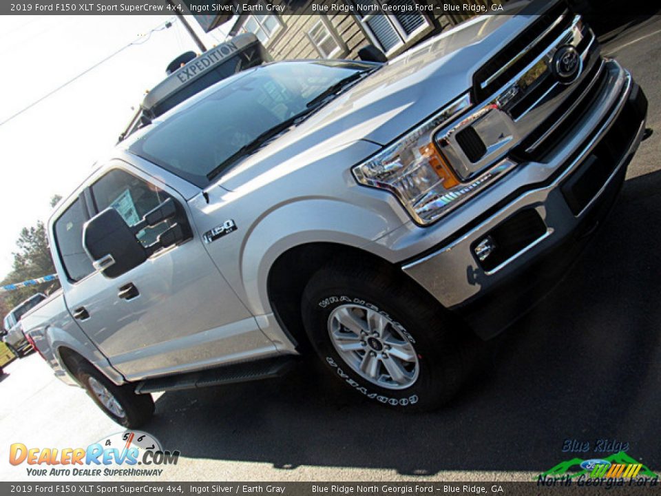 2019 Ford F150 XLT Sport SuperCrew 4x4 Ingot Silver / Earth Gray Photo #31