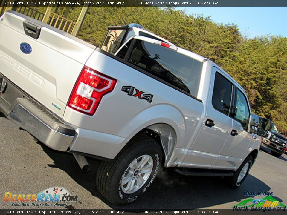 2019 Ford F150 XLT Sport SuperCrew 4x4 Ingot Silver / Earth Gray Photo #32