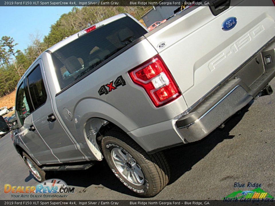2019 Ford F150 XLT Sport SuperCrew 4x4 Ingot Silver / Earth Gray Photo #33