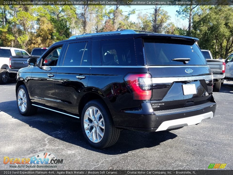 2019 Ford Expedition Platinum 4x4 Agate Black Metallic / Medium Soft Ceramic Photo #3