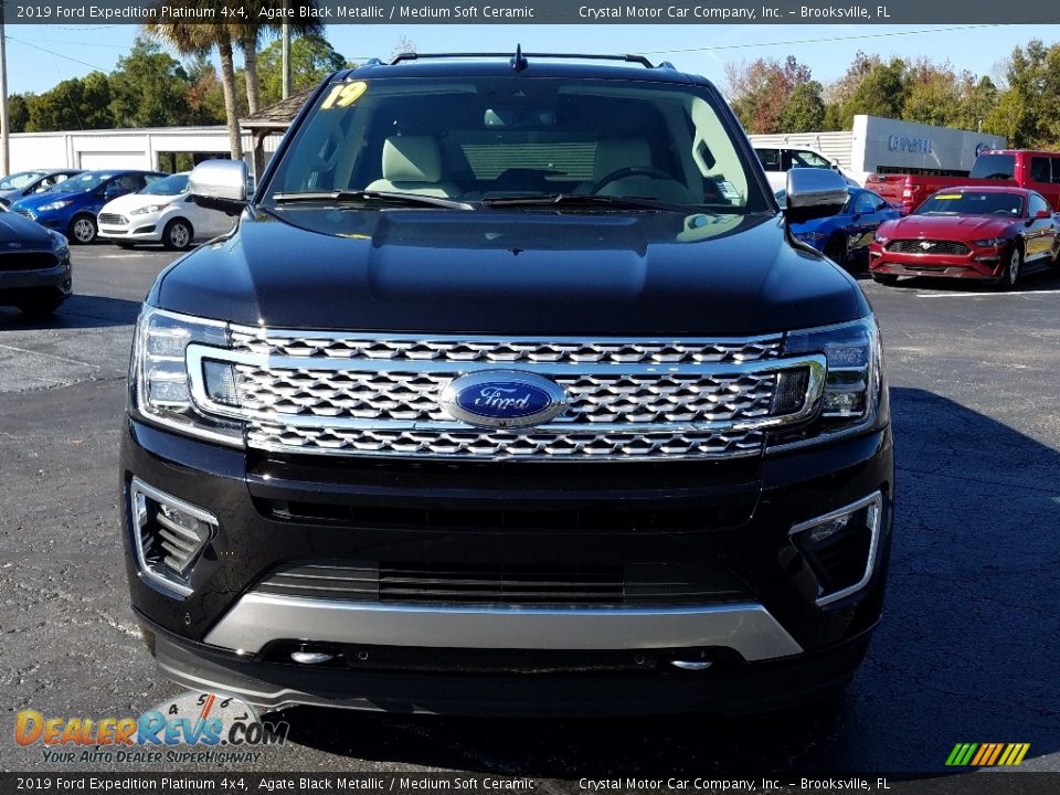 2019 Ford Expedition Platinum 4x4 Agate Black Metallic / Medium Soft Ceramic Photo #8