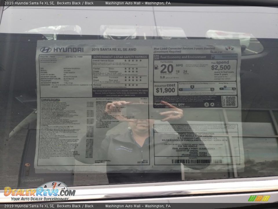 2019 Hyundai Santa Fe XL SE Becketts Black / Black Photo #11