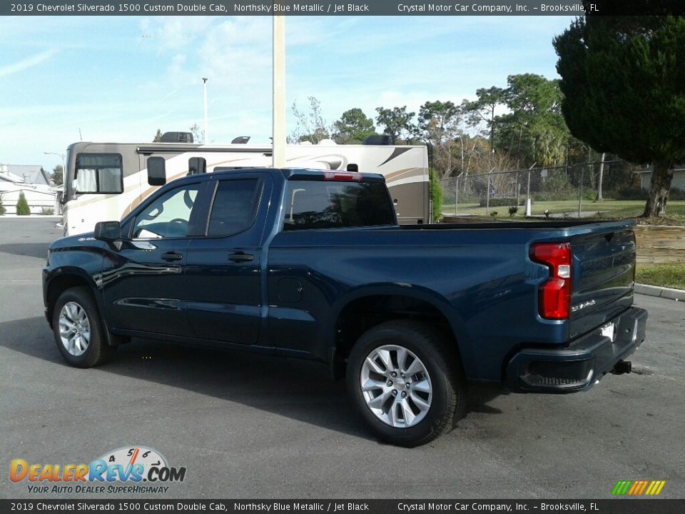 2019 Chevrolet Silverado 1500 Custom Double Cab Northsky Blue Metallic / Jet Black Photo #3