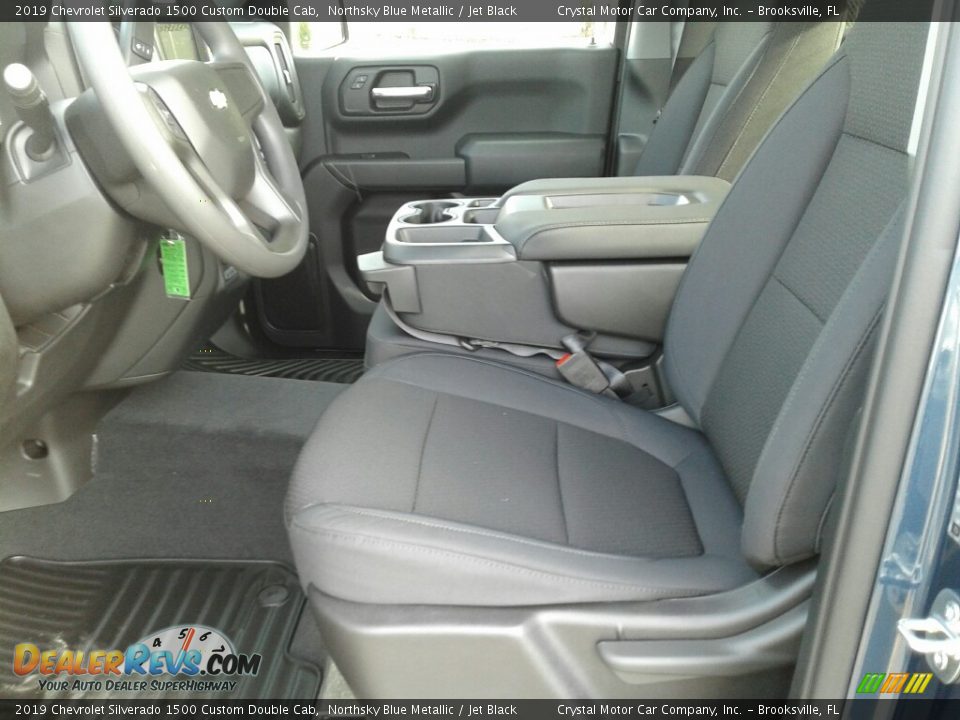 Jet Black Interior - 2019 Chevrolet Silverado 1500 Custom Double Cab Photo #9