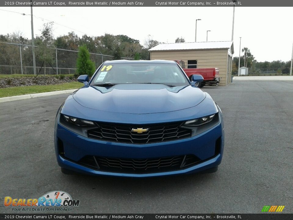 2019 Chevrolet Camaro LT Coupe Riverside Blue Metallic / Medium Ash Gray Photo #8