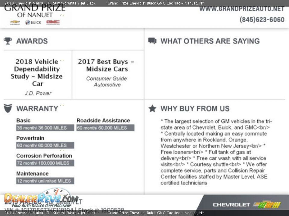 2019 Chevrolet Malibu LT Summit White / Jet Black Photo #9