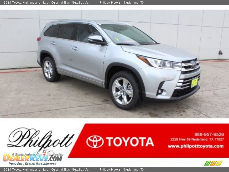 2019 Toyota Highlander Limited Celestial Silver Metallic / Ash Photo #1