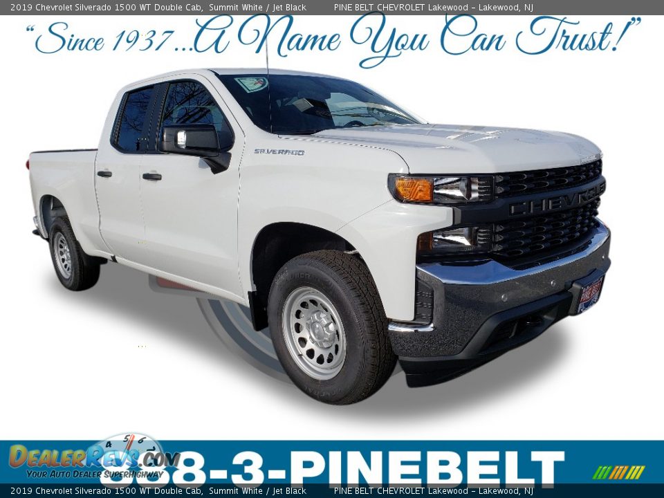 2019 Chevrolet Silverado 1500 WT Double Cab Summit White / Jet Black Photo #1