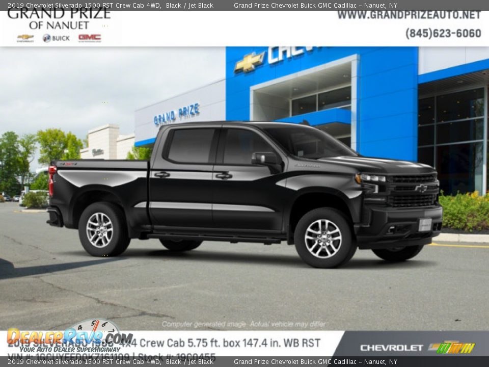 2019 Chevrolet Silverado 1500 RST Crew Cab 4WD Black / Jet Black Photo #4