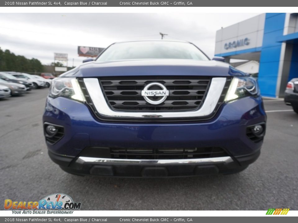 2018 Nissan Pathfinder SL 4x4 Caspian Blue / Charcoal Photo #2