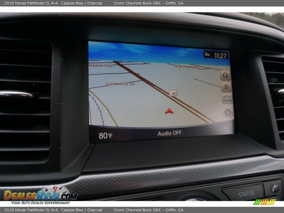 2018 Nissan Pathfinder SL 4x4 Caspian Blue / Charcoal Photo #8