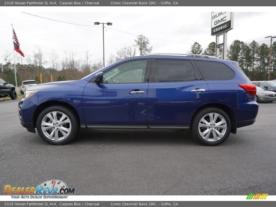 2018 Nissan Pathfinder SL 4x4 Caspian Blue / Charcoal Photo #10