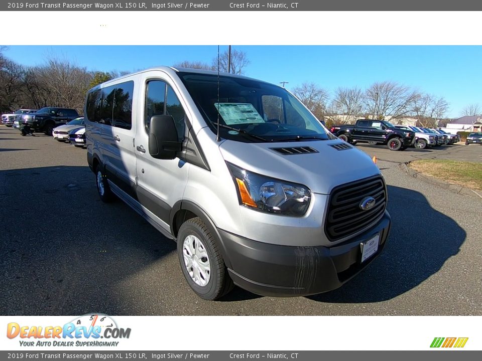 2019 Ford Transit Passenger Wagon XL 150 LR Ingot Silver / Pewter Photo #1