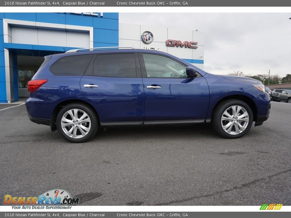 2018 Nissan Pathfinder SL 4x4 Caspian Blue / Charcoal Photo #14