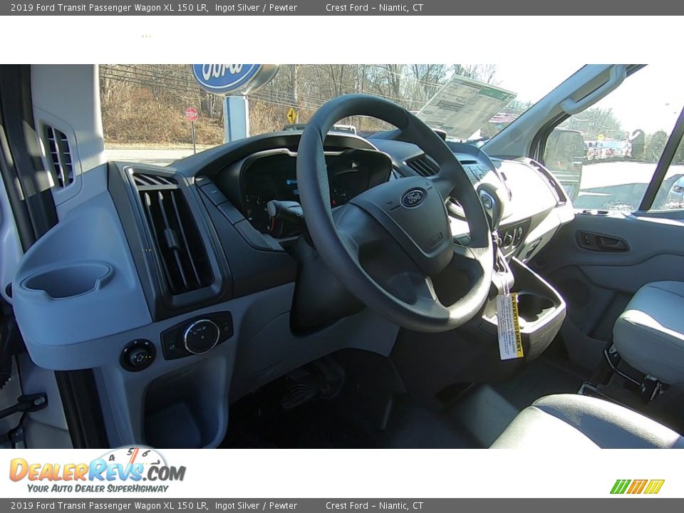 2019 Ford Transit Passenger Wagon XL 150 LR Ingot Silver / Pewter Photo #10