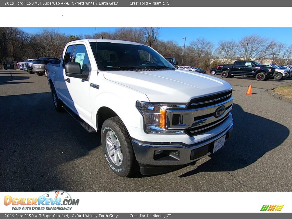 2019 Ford F150 XLT SuperCab 4x4 Oxford White / Earth Gray Photo #1