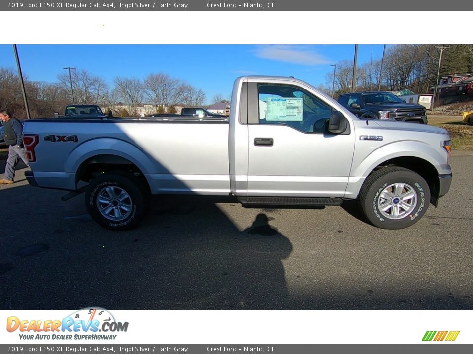 2019 Ford F150 XL Regular Cab 4x4 Ingot Silver / Earth Gray Photo #8