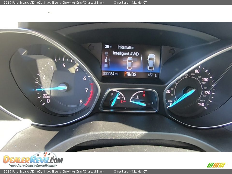 2019 Ford Escape SE 4WD Ingot Silver / Chromite Gray/Charcoal Black Photo #14