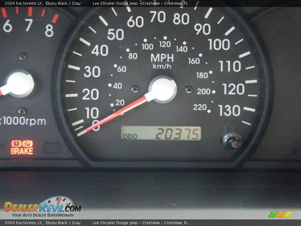 2004 Kia Sorento LX Ebony Black / Gray Photo #28