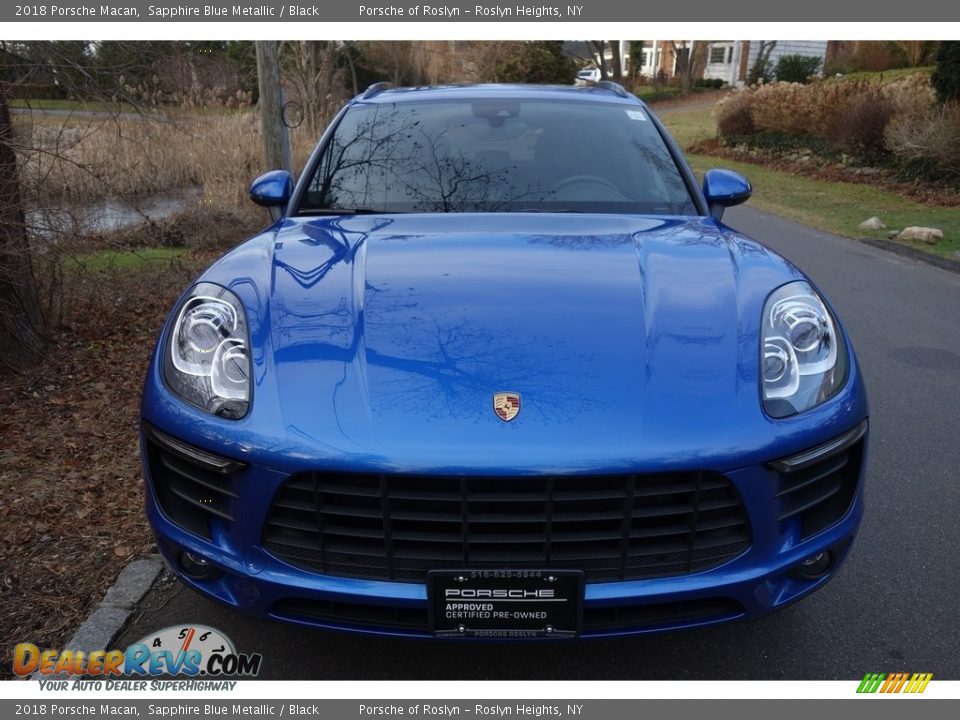 2018 Porsche Macan Sapphire Blue Metallic / Black Photo #2