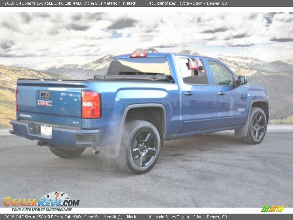 2018 GMC Sierra 1500 SLE Crew Cab 4WD Stone Blue Metallic / Jet Black Photo #3