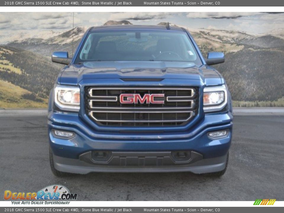 2018 GMC Sierra 1500 SLE Crew Cab 4WD Stone Blue Metallic / Jet Black Photo #4