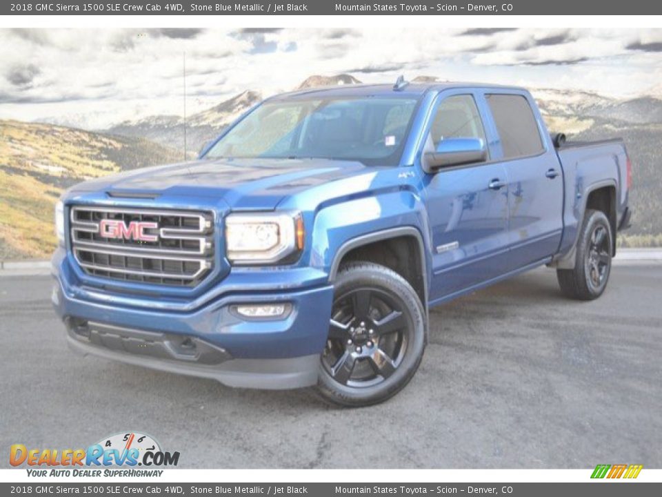 2018 GMC Sierra 1500 SLE Crew Cab 4WD Stone Blue Metallic / Jet Black Photo #5