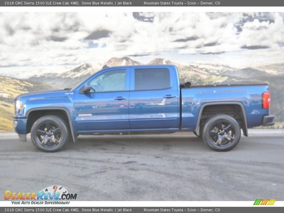 2018 GMC Sierra 1500 SLE Crew Cab 4WD Stone Blue Metallic / Jet Black Photo #6