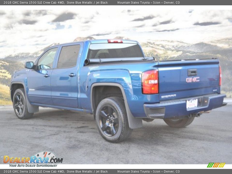 2018 GMC Sierra 1500 SLE Crew Cab 4WD Stone Blue Metallic / Jet Black Photo #8
