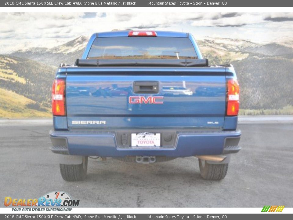 2018 GMC Sierra 1500 SLE Crew Cab 4WD Stone Blue Metallic / Jet Black Photo #9