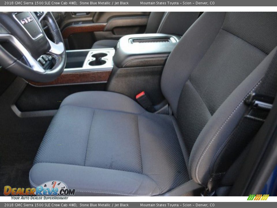 2018 GMC Sierra 1500 SLE Crew Cab 4WD Stone Blue Metallic / Jet Black Photo #11
