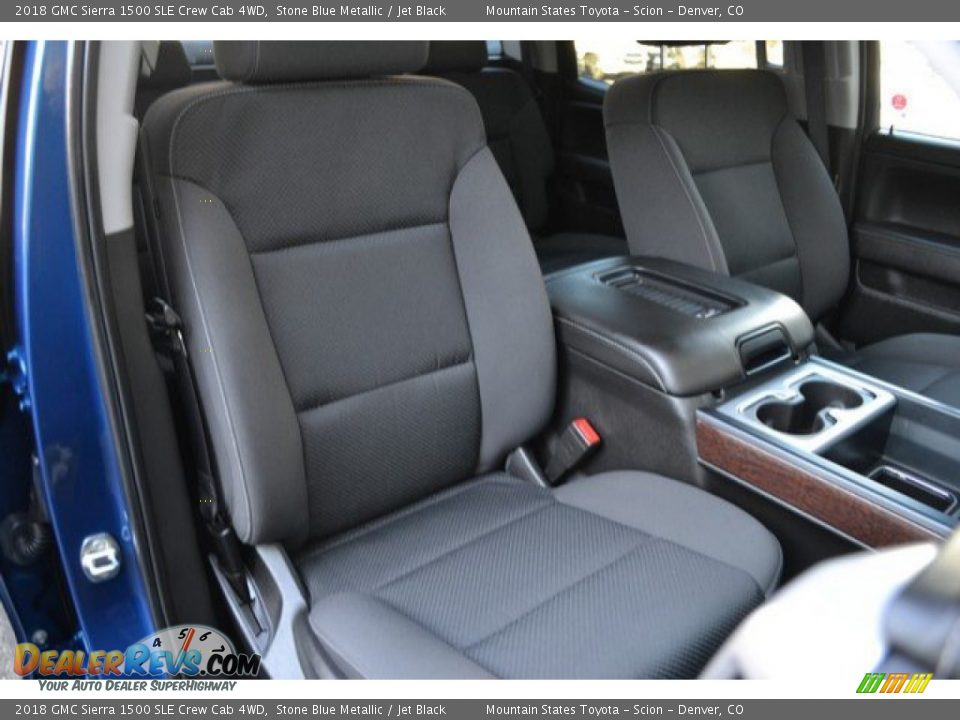 2018 GMC Sierra 1500 SLE Crew Cab 4WD Stone Blue Metallic / Jet Black Photo #18