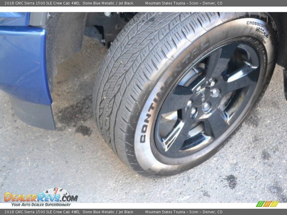 2018 GMC Sierra 1500 SLE Crew Cab 4WD Stone Blue Metallic / Jet Black Photo #28