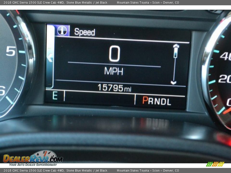 2018 GMC Sierra 1500 SLE Crew Cab 4WD Stone Blue Metallic / Jet Black Photo #29