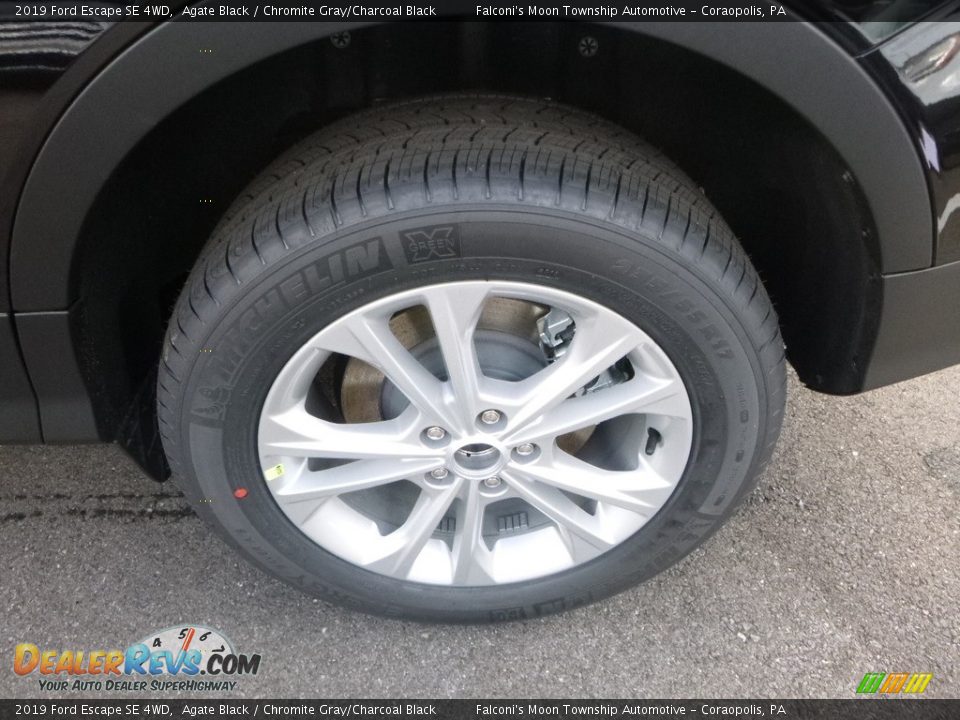 2019 Ford Escape SE 4WD Agate Black / Chromite Gray/Charcoal Black Photo #7