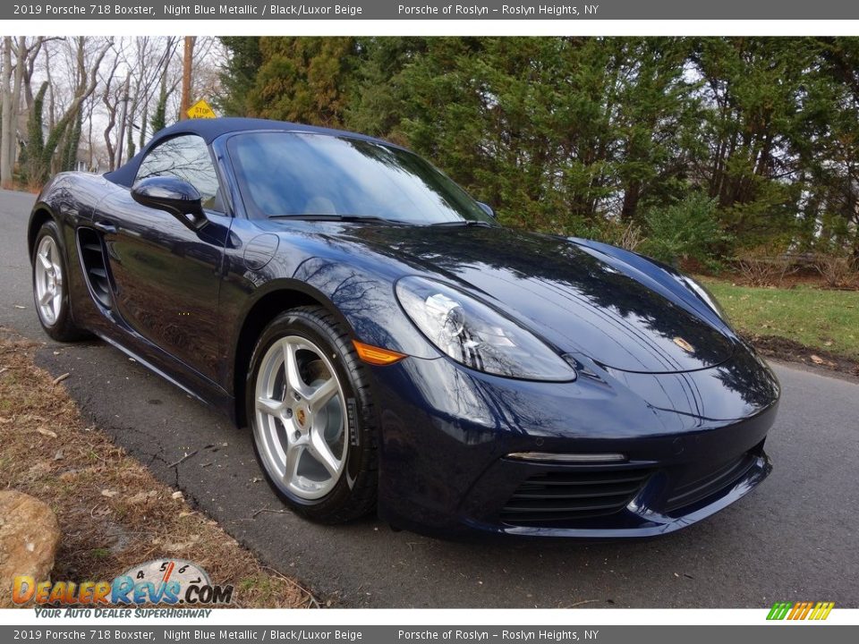 2019 Porsche 718 Boxster Night Blue Metallic / Black/Luxor Beige Photo #1