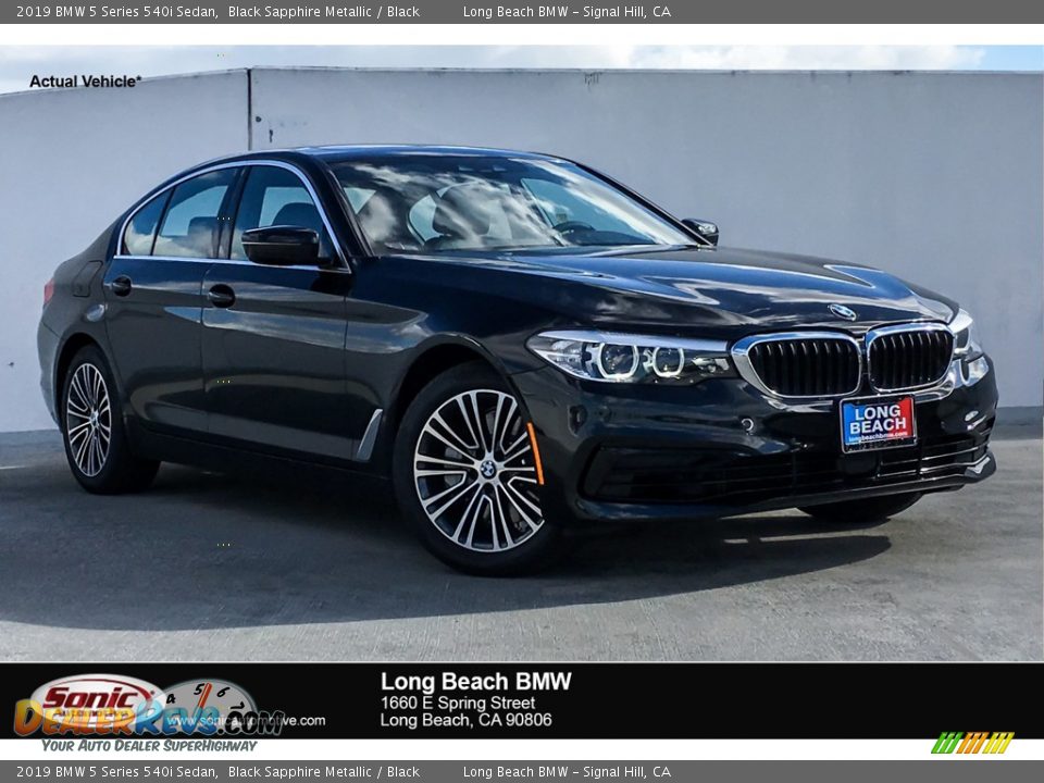 2019 BMW 5 Series 540i Sedan Black Sapphire Metallic / Black Photo #1