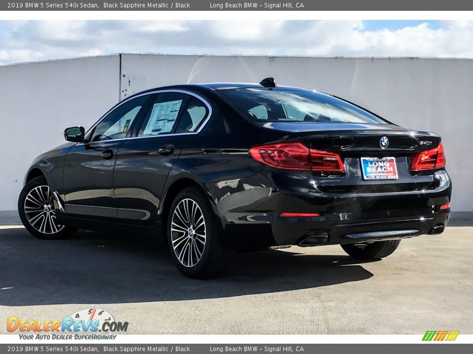 2019 BMW 5 Series 540i Sedan Black Sapphire Metallic / Black Photo #2