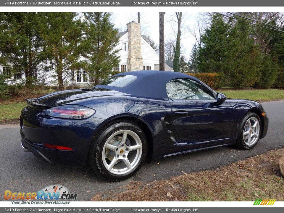 2019 Porsche 718 Boxster Night Blue Metallic / Black/Luxor Beige Photo #4