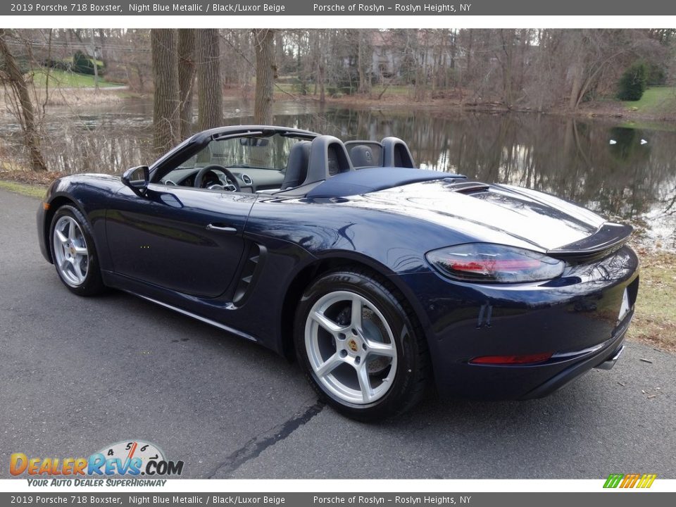 2019 Porsche 718 Boxster Night Blue Metallic / Black/Luxor Beige Photo #6