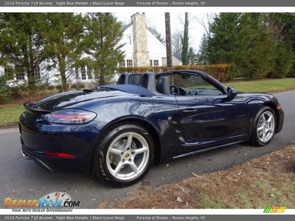2019 Porsche 718 Boxster Night Blue Metallic / Black/Luxor Beige Photo #9
