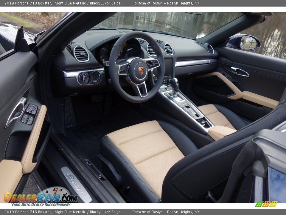 Black/Luxor Beige Interior - 2019 Porsche 718 Boxster  Photo #11