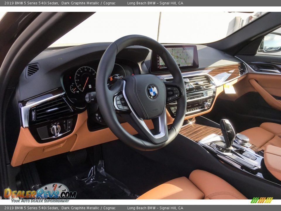 2019 BMW 5 Series 540i Sedan Dark Graphite Metallic / Cognac Photo #4
