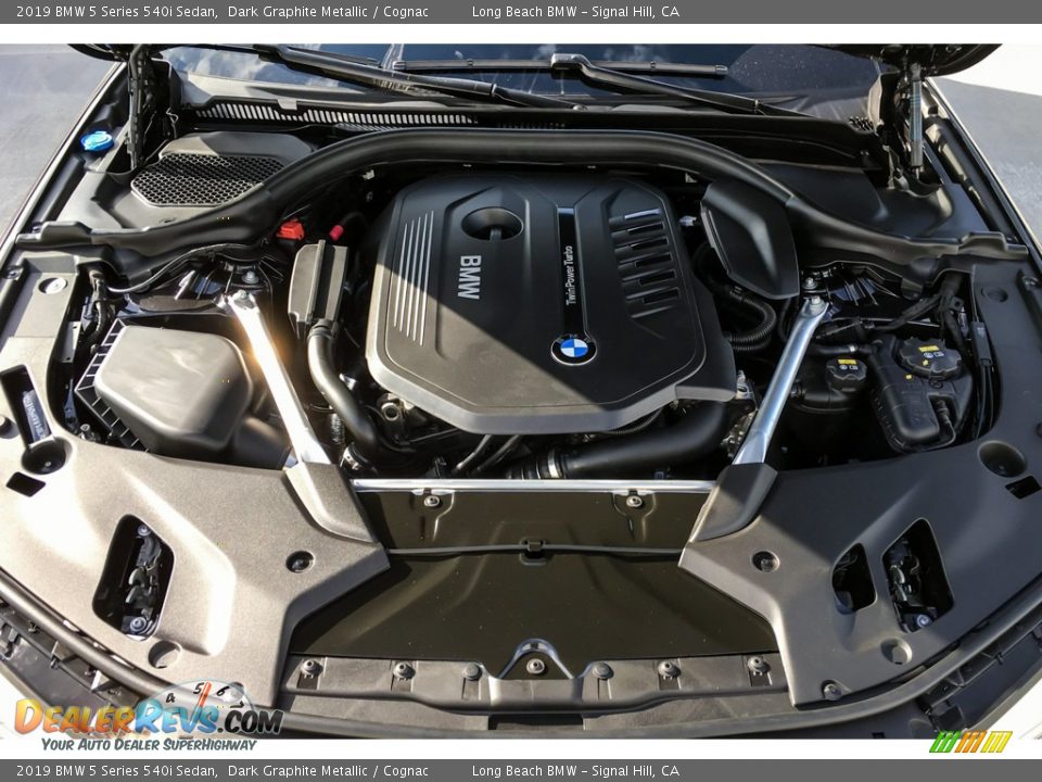 2019 BMW 5 Series 540i Sedan Dark Graphite Metallic / Cognac Photo #8