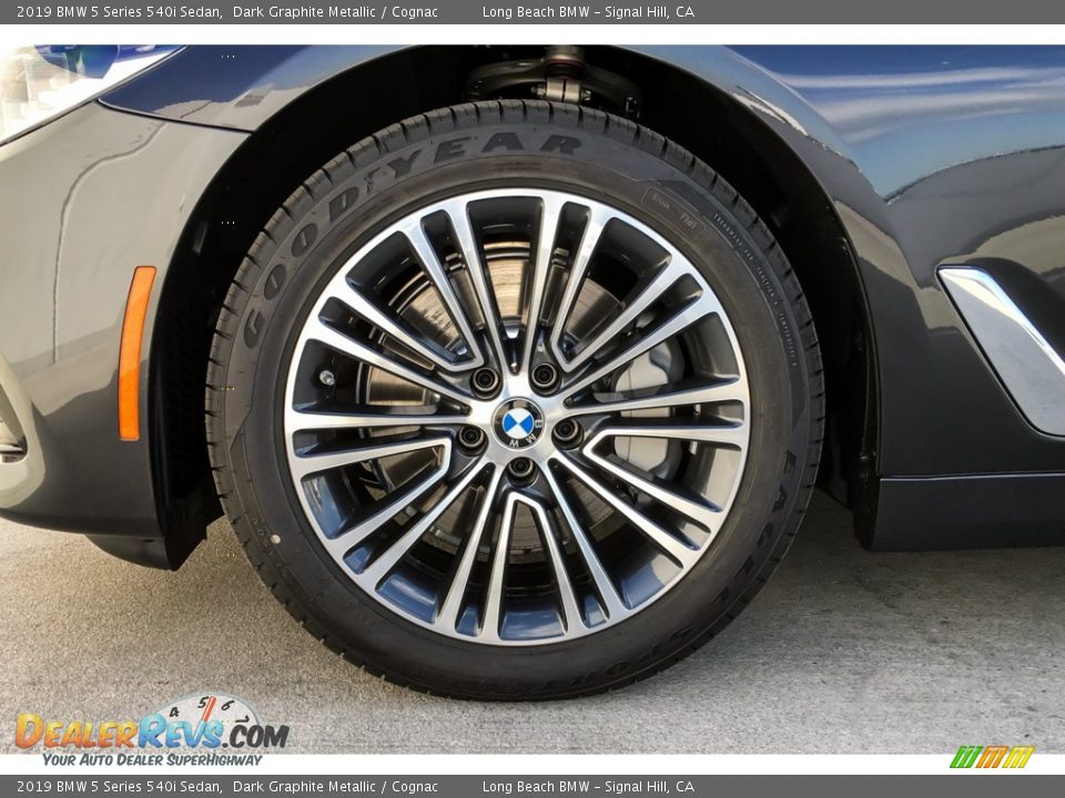 2019 BMW 5 Series 540i Sedan Dark Graphite Metallic / Cognac Photo #9