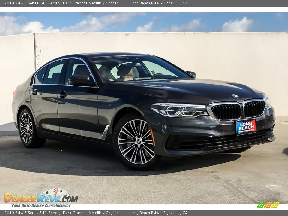 2019 BMW 5 Series 540i Sedan Dark Graphite Metallic / Cognac Photo #12